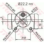 TRW BWH138 Radbremszylinder TRW BWH138 Radbremszylinder