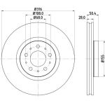 Bremsscheibe 8DD 355 128-191