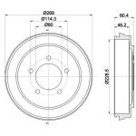 Bremstrommel 8DT 355 301-921