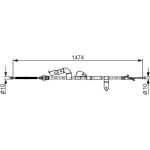 BOSCH 1 987 482 663 Seilzug, Feststellbremse BOSCH 1 987 482 663 Seilzug, Feststellbremse