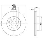 Hella 8DD 355 103-581 Bremsscheibe Hella 8DD 355 103-581 Bremsscheibe