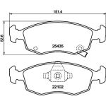 Bremsbelagsatz, Scheibenbremse 8DB 355 021-751 Bremsbelagsatz, Scheibenbremse 8DB 355 021-751