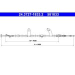 Seilzug, Feststellbremse 24.3727-1833.2 Seilzug, Feststellbremse 24.3727-1833.2