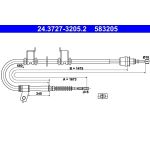 ATE 24.3727-3205.2 Seilzug, Feststellbremse ATE 24.3727-3205.2 Seilzug, Feststellbremse