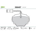 Valeo 598497 Bremsbelagsatz, Scheibenbremse Valeo 598497 Bremsbelagsatz, Scheibenbremse
