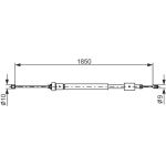 BOSCH 1 987 477 595 Seilzug, Feststellbremse BOSCH 1 987 477 595 Seilzug, Feststellbremse