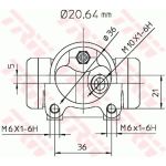TRW BWF283 Radbremszylinder TRW BWF283 Radbremszylinder