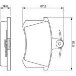 BOSCH 0 986 491 441 Bremsbelagsatz, Scheibenbremse BOSCH 0 986 491 441 Bremsbelagsatz, Scheibenbremse