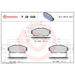 Brembo P 28 048 Bremsbelagsatz, Scheibenbremse PRIME LINE