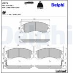 Delphi LP871 Bremsbelagsatz, Scheibenbremse Delphi LP871 Bremsbelagsatz, Scheibenbremse