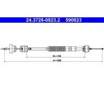 ATE 24.3728-0823.2 Seilzug, Kupplungsbetätigung ATE 24.3728-0823.2 Seilzug, Kupplungsbetätigung