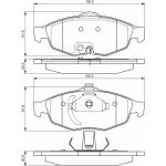 BOSCH 0 986 495 161 Bremsbelagsatz, Scheibenbremse