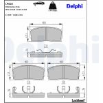 Delphi LP626 Bremsbelagsatz, Scheibenbremse