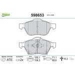 Valeo 598653 Bremsbelagsatz, Scheibenbremse Valeo 598653 Bremsbelagsatz, Scheibenbremse