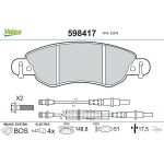 Valeo 598417 Bremsbelagsatz, Scheibenbremse