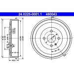 Bremstrommel 24.0225-0001.1