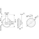 Hella 3AM 922 000-971 Horn Hella 3AM 922 000-971 Horn
