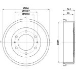 Hella 8DT 355 301-541 Bremstrommel Hella 8DT 355 301-541 Bremstrommel