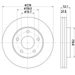 Hella 8DD 355 106-011 Bremsscheibe Hella 8DD 355 106-011 Bremsscheibe