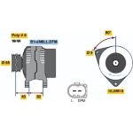 BOSCH 0 124 615 007 Generator BOSCH 0 124 615 007 Generator