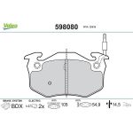 Valeo 598080 Bremsbelagsatz, Scheibenbremse