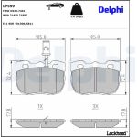 Delphi LP599 Bremsbelagsatz, Scheibenbremse Delphi LP599 Bremsbelagsatz, Scheibenbremse