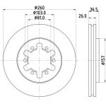 Hella 8DD 355 104-551 Bremsscheibe