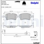 Delphi LP2446 Bremsbelagsatz, Scheibenbremse Delphi LP2446 Bremsbelagsatz, Scheibenbremse