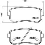 Hella 8DB 355 014-911 Bremsbelagsatz, Scheibenbremse