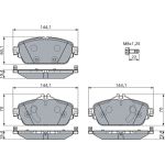 Bremsbelagsatz, Scheibenbremse 0 986 460 128 Bremsbelagsatz, Scheibenbremse 0 986 460 128