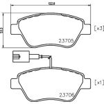 Bremsbelagsatz, Scheibenbremse 8DB 355 018-821