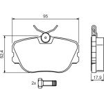 BOSCH 0 986 494 058 Bremsbelagsatz, Scheibenbremse