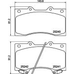 Bremsbelagsatz, Scheibenbremse 8DB 355 019-531 Bremsbelagsatz, Scheibenbremse 8DB 355 019-531