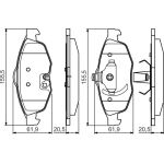 BOSCH 0 986 495 161 Bremsbelagsatz, Scheibenbremse