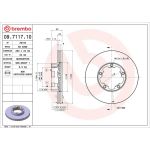 Brembo 09.7117.10 Bremsscheibe PRIME LINE Brembo 09.7117.10 Bremsscheibe PRIME LINE
