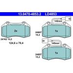 ATE 13.0470-4853.2 Bremsbelagsatz, Scheibenbremse Ceramic