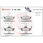 Brembo P 50 039 Bremsbelagsatz, Scheibenbremse PRIME LINE Brembo P 50 039 Bremsbelagsatz, Scheibenbremse PRIME LINE