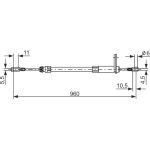 BOSCH 1 987 477 219 Seilzug, Feststellbremse