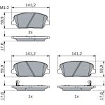 BOSCH 0 986 494 979 Bremsbelagsatz, Scheibenbremse BOSCH 0 986 494 979 Bremsbelagsatz, Scheibenbremse