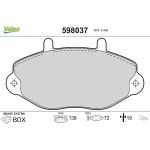 Valeo 598037 Bremsbelagsatz, Scheibenbremse Valeo 598037 Bremsbelagsatz, Scheibenbremse