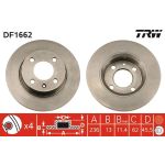 TRW DF1662 Bremsscheibe TRW DF1662 Bremsscheibe