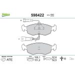 Valeo 598422 Bremsbelagsatz, Scheibenbremse