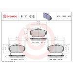 Brembo P 11 012 Bremsbelagsatz, Scheibenbremse PRIME LINE Brembo P 11 012 Bremsbelagsatz, Scheibenbremse PRIME LINE