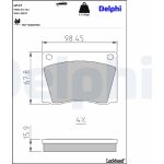 Delphi LP17 Bremsbelagsatz, Scheibenbremse Delphi LP17 Bremsbelagsatz, Scheibenbremse