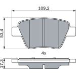 BOSCH 0 986 494 416 Bremsbelagsatz, Scheibenbremse BOSCH 0 986 494 416 Bremsbelagsatz, Scheibenbremse