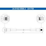 ATE 24.5102-0500.3 Bremsschlauch ATE 24.5102-0500.3 Bremsschlauch