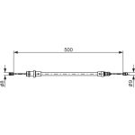 BOSCH 1 987 477 565 Seilzug, Feststellbremse BOSCH 1 987 477 565 Seilzug, Feststellbremse