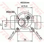TRW BWF280 Radbremszylinder TRW BWF280 Radbremszylinder