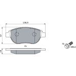 Bremsbelagsatz, Scheibenbremse 0 986 494 038 Bremsbelagsatz, Scheibenbremse 0 986 494 038