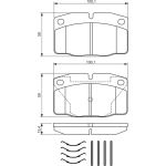 BOSCH 0 986 469 390 Bremsbelagsatz, Scheibenbremse BOSCH 0 986 469 390 Bremsbelagsatz, Scheibenbremse